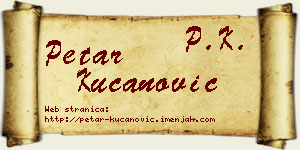 Petar Kucanović vizit kartica